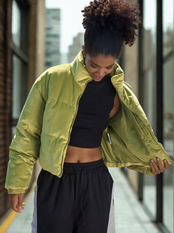 Carolyn Puffy Bomber Jacket