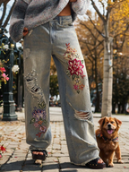 Autumn Embroidered Jean