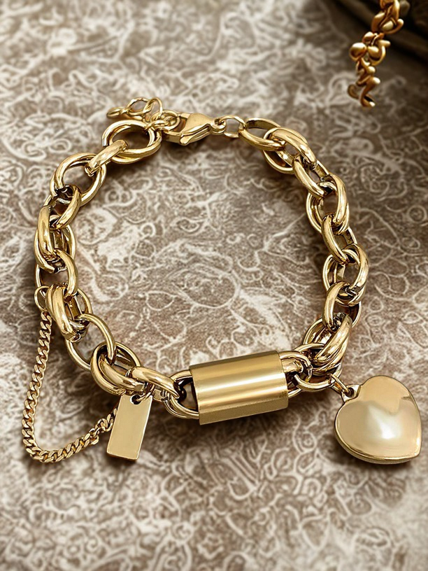 Aurielle Heart Charm Bracelet