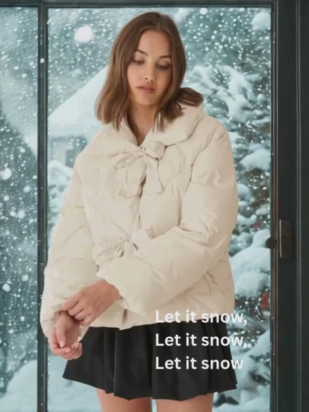 Gwen Winter Bow Puffer Jacket